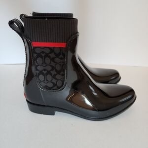 Coach Rivington Rain Logo Bootie Boots
